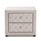 Baxton Studio Lepine Light Beige Upholstered 2-Drawer Wood Nightstand 155-9444 - alternate 8